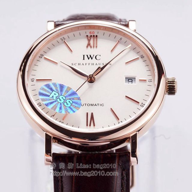 IWC手錶RSS匠心之作 日曆字體顯示 全自動機械男表 簡約款萬國表 萬國高端男士腕表  hds1506